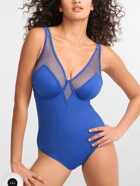 Bare Necessities 36G Mesh One-Piece in Color Surf the Web
